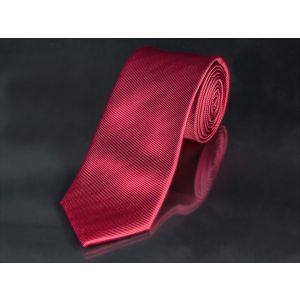 Kravata pánská AMJ, šikmý proužkovaný vzor KU0024, červená