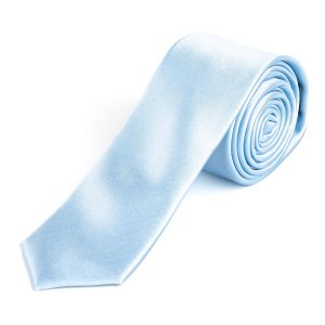 Kravata pánská AMJ úzká jednobarevná KI0011, světle modrá