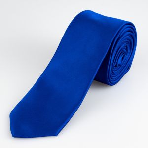 Kravata pánská AMJ úzká jednobarevná KI0016, královsky modrá