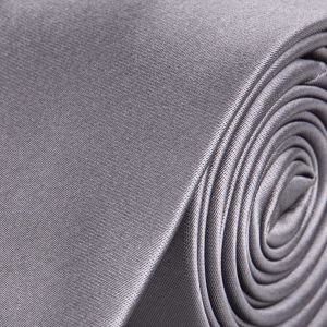 Kravata pánská AMJ úzká jednobarevná KI0018, šedá