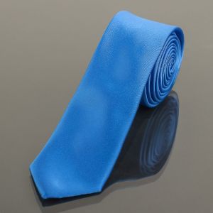 Kravata pánská AMJ úzká jednobarevná KI0029, modrá