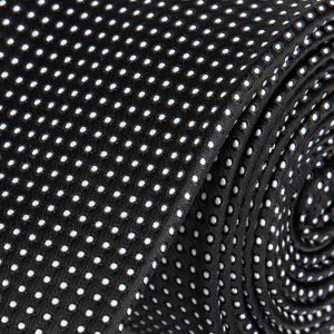 Kravata pánská AMJ úzká vzorovaná KI1013, černá