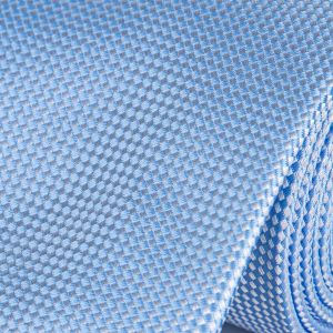 Kravata pánská s kapesníčkem AMJ, kostičkovaná, KK0545, světle modrá