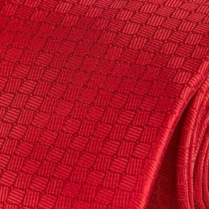 Kravata pánská s kapesníčkem AMJ, kostičkovaná, KK0549, červená