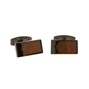 Manžetové knoflíčky Avantgard PREMIUM 573-20860, grafitová/hnědá