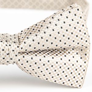 Motýlek pánský AMJ vzorovaný, krémový / kostičkovaný MP461