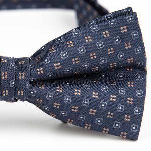 Motýlek pánský AMJ vzorovaný, modrošedý / květinkový MP448