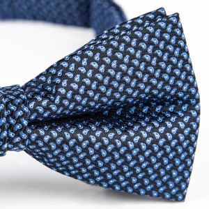 Motýlek pánský AMJ vzorovaný, modrý / kašmírový vzor MP483