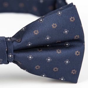 Motýlek pánský AMJ vzorovaný, modrý / květinkový MP446