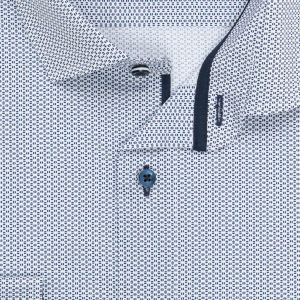 Pánská košile Lui Bentini, modrobílá puntíkovaná LDS246, dlouhý rukáv, slim fit