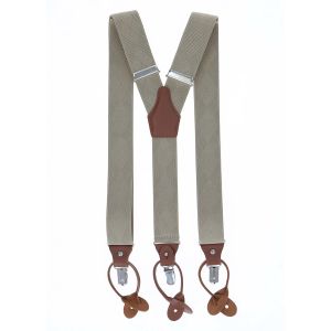 Šle pánské RANGER Dg35.019, délka 120cm, šíře 3,5cm, tvar Y, béžový ryps – káro