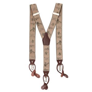 Šle pánské RANGER Dg35.043, délka 120cm, šíře 3,5cm, tvar Y, hnědé myslivecké