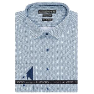 Pánská košile Lui Bentini, světle modrá vzorovaná LDS231, dlouhý rukáv, slim fit