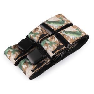 Šle pánské rybářské ŠTIKA, délka 120cm, šíře 4cm, tvar Y, hnědý maskáč, 650368/07
