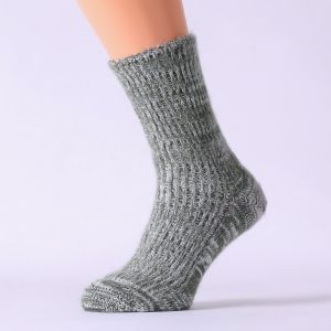 Vlněné, teplé zimní ponožky, sibiřky RADEK, šedé, vysoké, unisex (více velikostí)