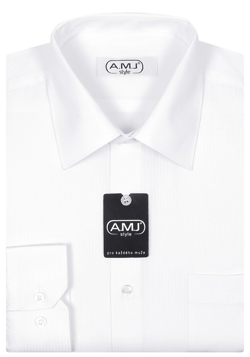 Pánská košile AMJ vzorovaná VDP607, dlouhý rukáv, prodloužená délka