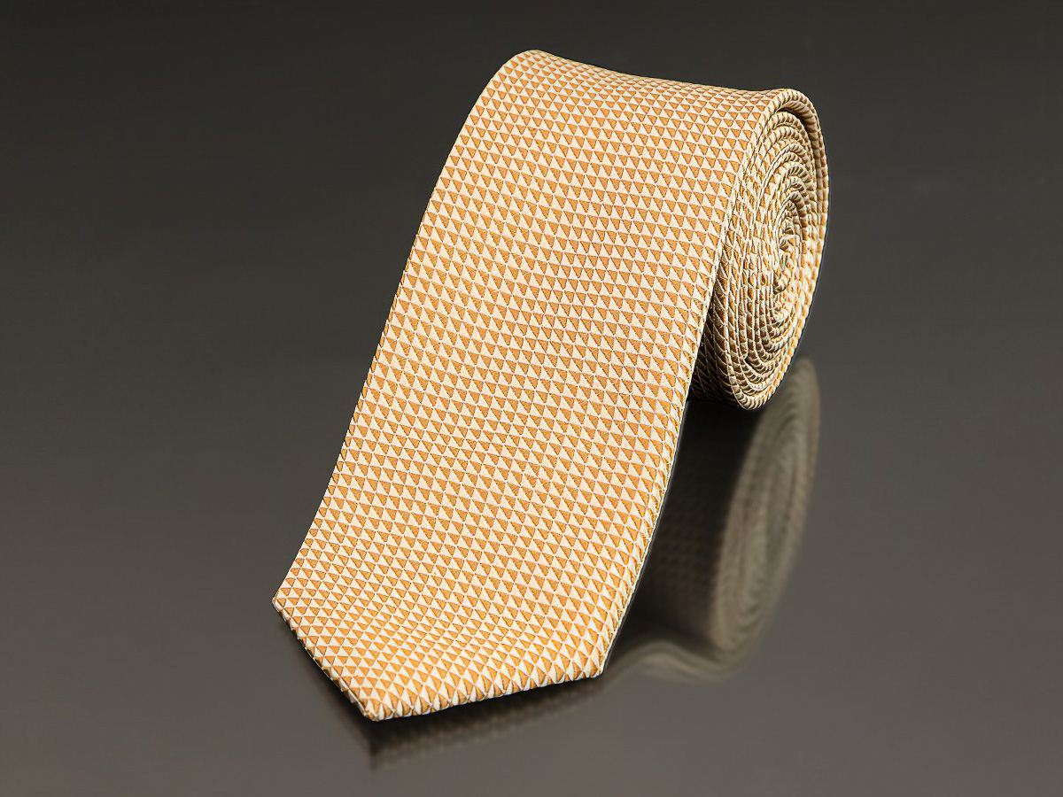 Kravata pánská AMJ zúžená, kostkovaná KU0638