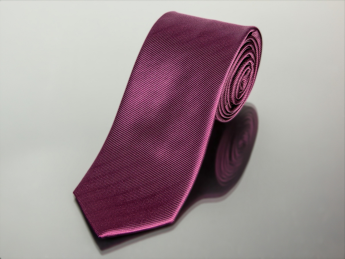 AMJ kravata pánská, šikmý proužkovaný vzor KU0025, vínová