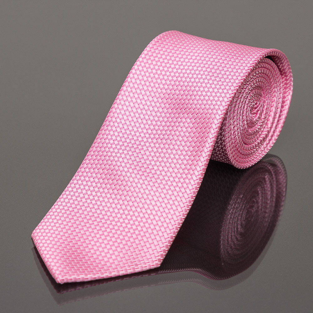 Kravata pánská AMJ kostičkovaná KU1502, růžová