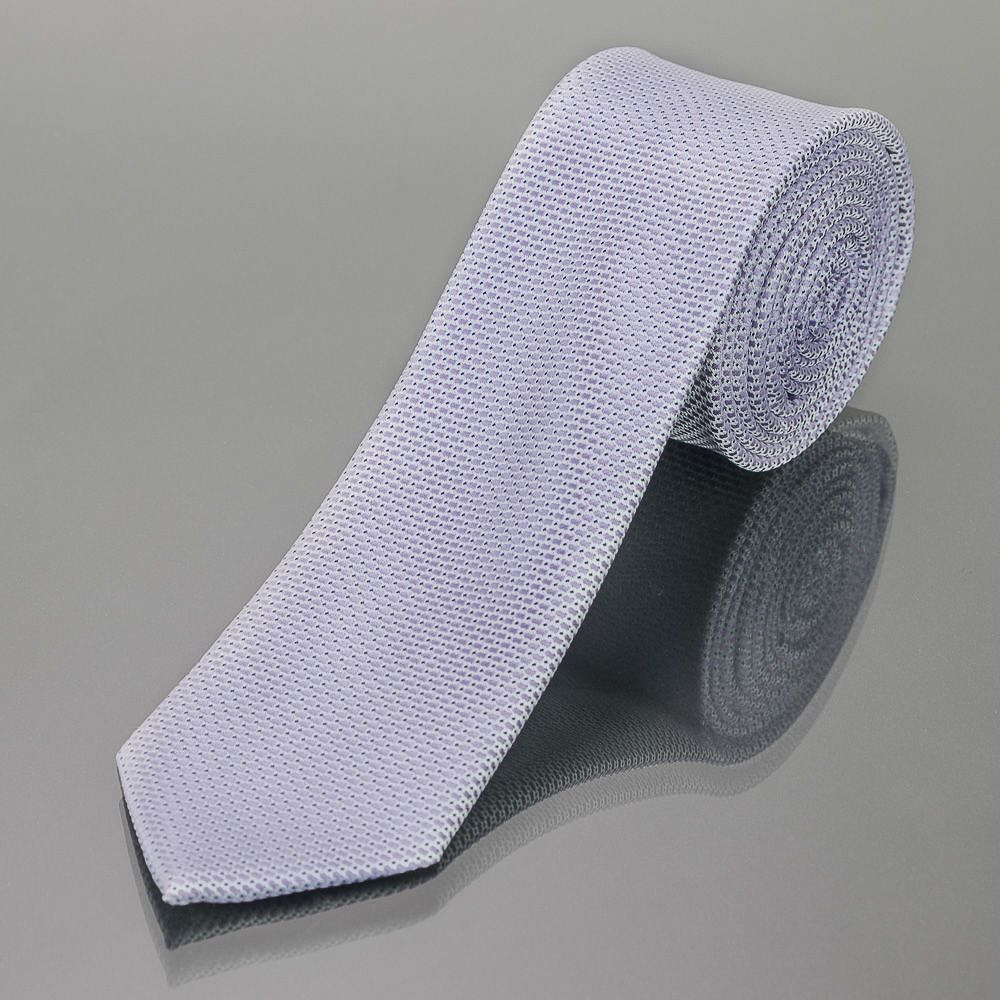 Kravata pánská AMJ úzká puntíkovaná KI0641, fialová